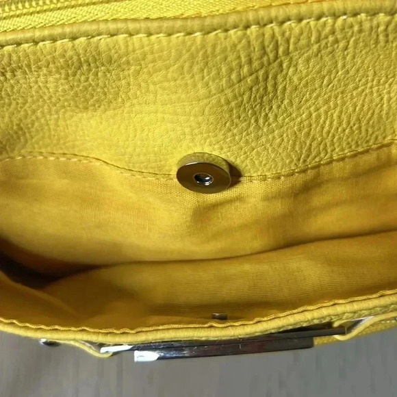 Rosetti Faux Leather Yellow Convenient Small Travel Purse Adjustable Straps - Picture 4 of 6